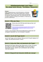 Vorschau - Stundenentwürfe - KUNST: Fragen zum Film über Bautechnik (PDF/docx) - Seite 1