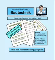 Vorschau - Stundenentwürfe - KUNST: Fragen zum Film über Bautechnik (PDF/docx) - Deckblatt