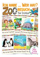 Vorschau - Spiele - Zootiere / Zoo Ich habe, Wer hat? Deutsch Spiel - Deckblatt