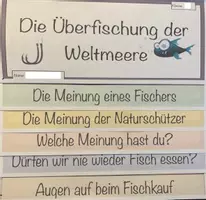 Vorschau - Arbeitsblätter - Überfischung der Weltmeere Flipbook - Deckblatt