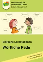 Vorschau - Arbeitsblätter - Einfache Lernstationen: Wörtliche Rede - Deckblatt