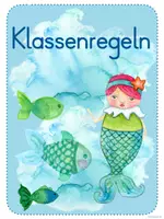 Vorschau - Bildkarten - Klassenregeln, besonders geeignet mit dem Jahresthema Fisch - Deckblatt