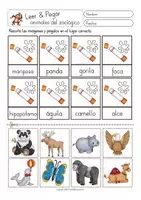 Vorschau - Arbeitsblätter - Animales del zoo Arbeitsblätter Spanisch (leer y pegar) - Seite 2