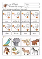 Vorschau - Arbeitsblätter - Animales del zoo Arbeitsblätter Spanisch (leer y pegar) - Seite 3