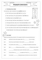 Vorschau - Arbeitsblätter - Possessive determiners - Practice: My family and my house - Deckblatt