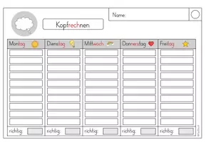 Vorschau - Arbeitsblätter - Kopfrechenblatt für das tägliche Üben - Seite 3