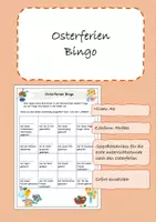 Vorschau - Arbeitsblätter - Osterferien Bingo A2 - Deckblatt