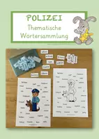 Vorschau - Arbeitsblätter - Thematische Wörtersammlung POLIZEI - Deckblatt