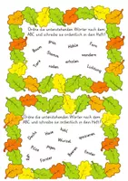 Vorschau - Arbeitsblätter - Wald - Waldwörter nach dem ABC ordnen - Deckblatt
