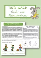 Vorschau - Arbeitsblätter - Wald - Groß- und Kleinschreibung - Deckblatt