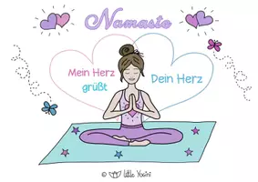 Vorschau - Mal- und Bastelvorlagen - Namaste Yogagruß - Ausmalbild - Deckblatt