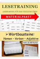 Vorschau - Fördermaterial/Inklusion - Lesetraining: Wortbausteine - Paket Lesekarten - Deckblatt