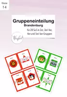 Vorschau - Anderer Materialtyp - Gruppeneinteilung Brandenburg-Version für 18, 24 und 28 SuS - Seite 1