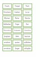 Vorschau - Arbeitsblätter - Frosch - individuelle Auftragskarte & Wörter - Seite 1
