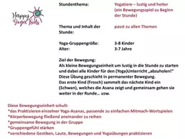 Vorschau - Stundenentwürfe - YOGATIERE- LUSTIG UND HEITER - ein Bewegungs-Kreisspiel - Seite 1