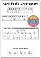 Vorschau - Arbeitsblätter - Solve a Puzzle - April Fool’s Cryptograms / Löse es, wenn du kannst! - Deckblatt