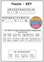 Vorschau - Arbeitsblätter - Solve a Puzzle - April Fool’s Cryptograms / Löse es, wenn du kannst! - Seite 1