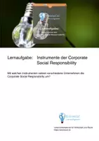 Vorschau - Arbeitsblätter - Lernaufgabe "Instrumente der Corporate Social Responsibility" - Deckblatt