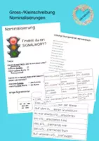 Vorschau - Spiele - Gross-/Kleinschreibung Nominalisierung - Deckblatt