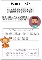 Vorschau - Arbeitsblätter - April Fool’s Cryptogram WORKSHEETS FOR KIDS - Seite 2