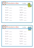 Vorschau - Aufgabenkarten - Kleines 1x1 Karteikarten - Seite 3