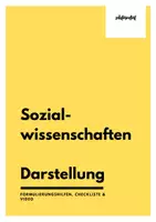 Vorschau - Merkblätter - Verfassen einer Darstellungsaufgabe in Sozialwissenschaften mit Formulierungshilfen & Checkliste (Text & Video) - Deckblatt