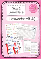Vorschau - Arbeitsblätter - Lernwörter üben - Lernwörter 06 - J und j (Frohes Lernen) - Deckblatt