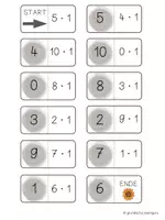 Vorschau - Arbeitsblätter - Domino Einmaleins 1er Reihe - Malreihen von 1 - Seite 2