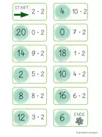 Vorschau - Arbeitsblätter - Domino Einmaleins 2er Reihe - Malreihen von 2 - Seite 2