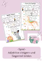 Vorschau - Spiele - Spiel - Adjektive steigern und Gegenteil bilden - Deckblatt