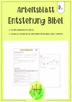 Vorschau - Arbeitsblätter - Arbeitsblatt Religion - Aufbau und Entstehung der Bibel - Deckblatt