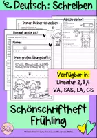 Vorschau - Arbeitsblätter - Schönschreibheft Frühling (Schönschrift, Schreibschrift) - Deckblatt