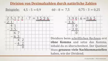 Vorschau - Präsentationen/Tafelbilder - Tafelbilder - Multiplikation und Division von Dezimalzahlen mit Stufenzahlen und natürlichen Zahlen - Seite 3