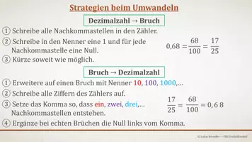Vorschau - Präsentationen/Tafelbilder - Tafelbilder - Dezimalzahlen in Brüche und Prozent umwandeln - Seite 3