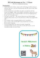 Vorschau - Stundenentwürfe - QR-Code Rechenweg im Zoo Klasse 1 - Seite 1
