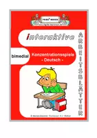 Vorschau - Arbeitsblätter - Konzentrationsspiele für Deutsch und für Rechnen - Deckblatt