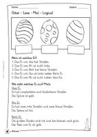 Vorschau - Arbeitsblätter - Ostern - Lese - Mal - Logicals - Seite 1