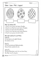 Vorschau - Arbeitsblätter - Ostern - Lese - Mal - Logicals - Seite 2