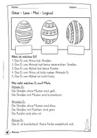 Vorschau - Arbeitsblätter - Ostern - Lese - Mal - Logicals - Seite 3
