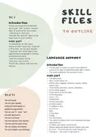 Vorschau - Arbeitsblätter - to outline skill file, skills, operators, useful phrases - Deckblatt