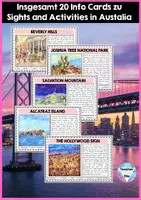 Vorschau - Unterrichtsreihen - California Sights & Activities Info Cards - Reading | Holiday Activity - Seite 1
