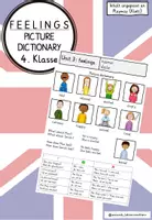 Vorschau - Arbeitsblätter - Feelings (4. Klasse): Picture dictionary / Bildwörterbuch - Deckblatt