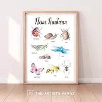 Vorschau - Poster - Kleine Kreaturen Insekten Herunterladbares Druckplakat - Deckblatt