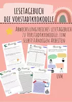 Vorschau - Arbeitsblätter - Lesetagebuch zu Vorstadtkrokodile (selbstständiges Arbeiten) ab Kl. 5 mit Lösungen - Deckblatt
