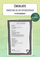 Vorschau - Unterrichtsreihen - Checkliste - Unterrichtsbesuch - Referendariat - Deckblatt