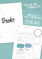 Vorschau - Mal- und Bastelvorlagen - Abschiedsheft // Titelseite // Steckbrief // Zusatzseite - Deckblatt
