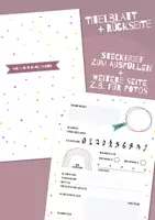 Vorschau - Mal- und Bastelvorlagen - Abschiedsheft // Kindergarten // Titelseite // Steckbrief // Zusatzseite - Deckblatt