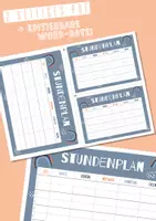 Vorschau - Mal- und Bastelvorlagen - Stundenplan // PDF // Word-Datei - Deckblatt