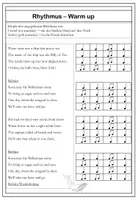 Vorschau - Arbeitsblätter - Seemannslieder (Sea Shanties) - Rhythmusübungen - Seite 1