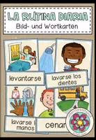 Vorschau - Bildkarten - LA RUTINA DIARIA (Tagesablauf) - Bild- und Wortkarten (Spanisch) - Deckblatt